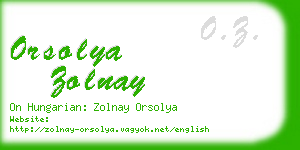 orsolya zolnay business card